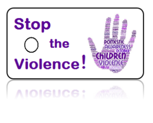 Domestic Violence Awareness Purple Key Tags