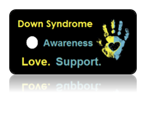 Down Syndrome Awareness Hand Print Key Tags