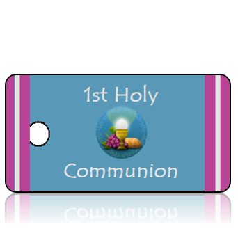Announcement06- First Holy Communion - eucharist Blue Background