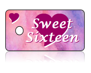 Birthday Announcement Sweet Sixteen Key Tags