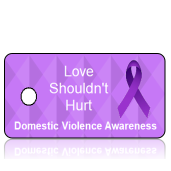 Aware09DV - Domestic Violence Awareness- Love Shouldnt Hurt - Purple Diamonds