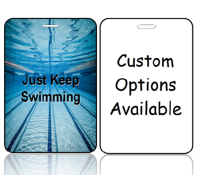 BagTag18-CO - Just Keep Swimming - Custom Options
