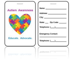 Awareness Bag Tags - Autism Educate Advocate