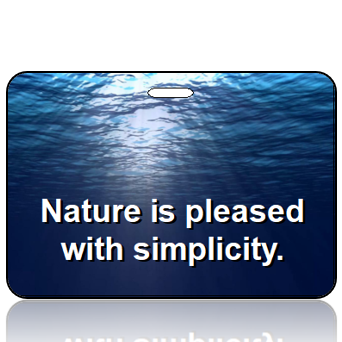 BagTagN03 - Nature is pleased with simplicity - open waters