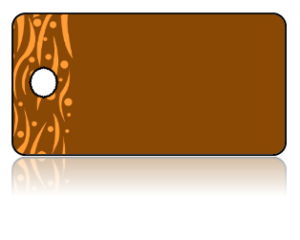 Create Design Key Tags Brown Background Orange Modern