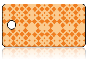 Create Design Key Tags Orange Diamond Modern Pattern