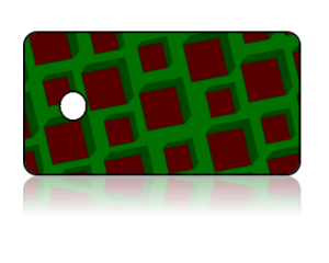 Create Design Key Tags Red Green Square Modern Pattern