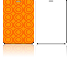 Create Design Bag Tags Orange Circles Design