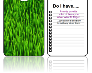 Create Design Bag Tags Green Grass Background