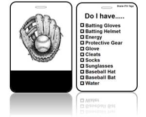 Create Design Bag Tags Baseball Glove Design