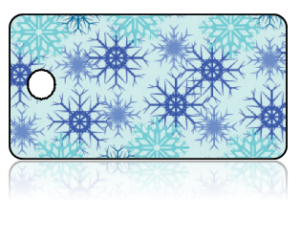 Create Design Key Tags Blue Snowflakes