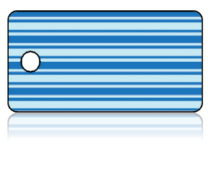 Create Design Key Tags Blue Horizontal Stripes