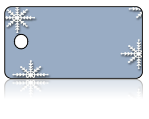 Create Design Key Tags Snowflake Blue Background