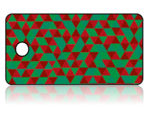 Create Design Key Tags Red Green Geometric Modern