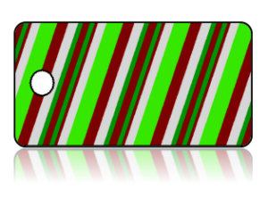 Create Design Key Tags Green Red White Slanted Stripes
