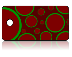 Create Design Key Tags Green Red Modern Circles Design