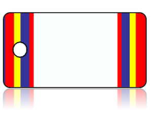 Create Design Key Tags Blue Red Yellow Stripe Border