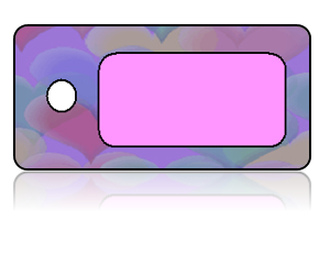 Create Design Key Tags Pink Multi Pastel Hearts Modern
