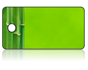 Create Design Key Tags Green Background Bamboo Border