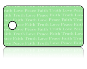 Create Design Key Tags Green Love Peace Faith Truth