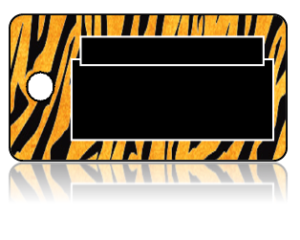 Create Design Key Tags Orange Black Tiger Pattern
