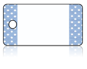 Create Design Key Tags Blue White Polka Dot