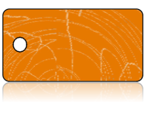 Create Design Key Tags Orange Swirls Modern