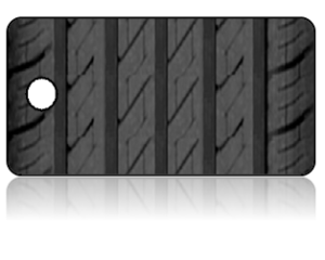 Create Design Key Tags Black Tire Tread Modern