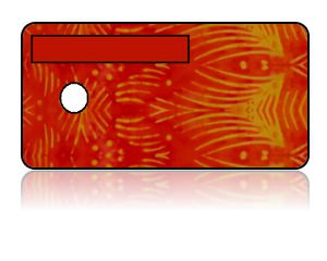 Create Design Key Tags Orange Fish Batik Modern