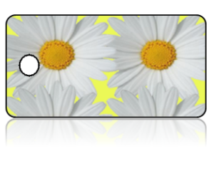 Create Design Key Tags Yellow White Flowers Daisy