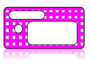 Create Design Key Tags Pink White Checker