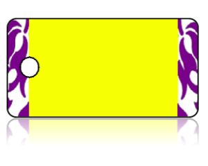 Create Design Key Tags Yellow Purple Damask Modern