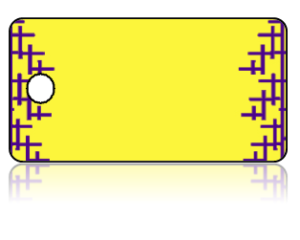 Create Design Key Tags Yellow Purple Cross Modern