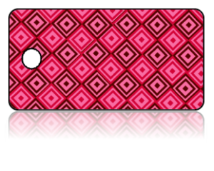 Create Design Key Tags Red Pink Diamond Pattern