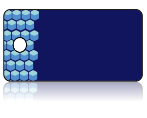 Create Design Key Tags Blue Modern Octagon Module Pattern