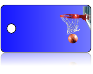 Create Design Key Tags Sports Basketball Hoop Blue