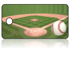Create Design Key Tags Sports Baseball Diamond Field Green