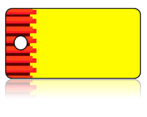 Create Design Key Tags Yellow Background Orange Brown Jenga