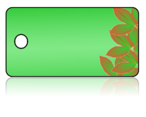 Create Design Key Tags Modern Green Leaf