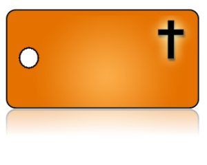 Create Design Key Tags Orange Background Black Cross
