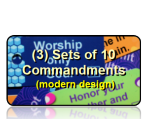 Bible Scripture Key Tags Assortment Packs 10 Commandments Modern Style