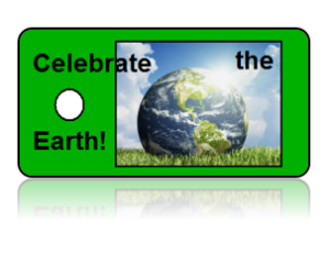 Celebrate Earth Day Key Tags Green Design