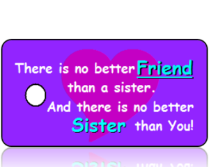 Sisters Celebration Key Tags Purple Design