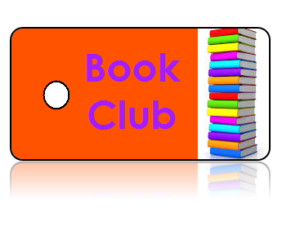 Book Club Orange Background Key Tags