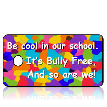Education02 - Bully Free - Be cool in our school. It's bully free, and so are we! Colorful Camoflage - REVISED BACKGROUND