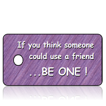Education05 - Bully Free - If you think someone could use a friend... be one! - Purple Diagonal Stripes
