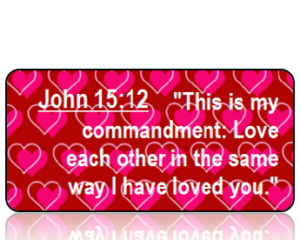 John 15:12 Bible Scripture Key Tag