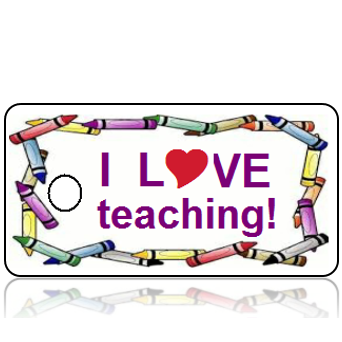 Love05 - I love teaching - Crayon background