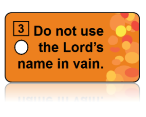 3rd Commandment Bible Scripture Orange Key Tags