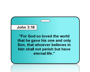 John 3:16 Bible Scripture Bag Tags